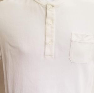 Men's "Dior Homme" Henley White Shirt